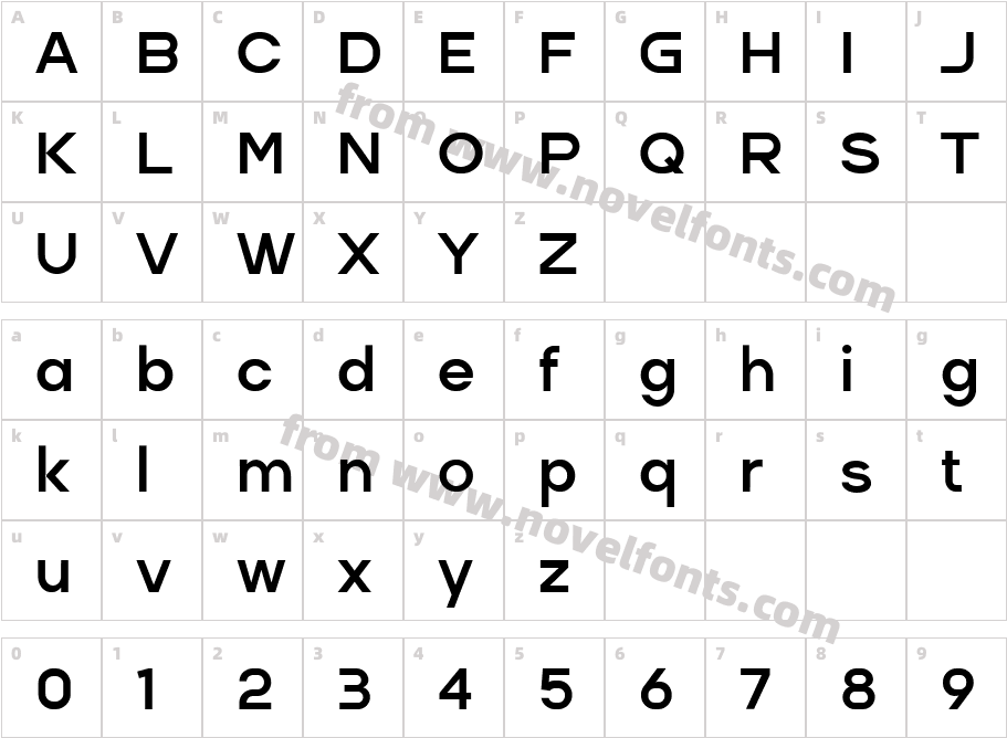 Alacrity Sans SemiboldCharacter Map