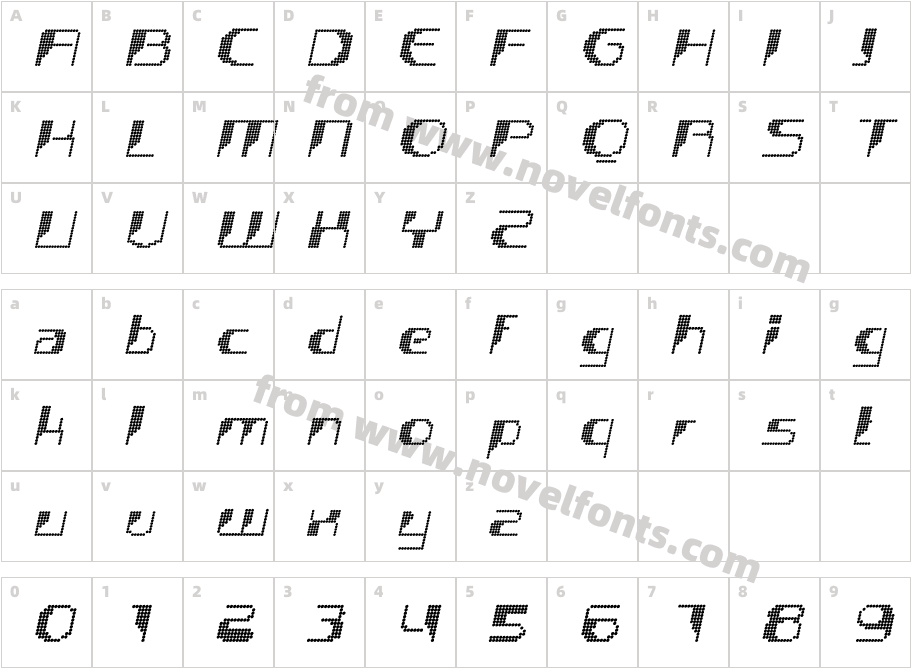 Alavine Disco ItalicCharacter Map