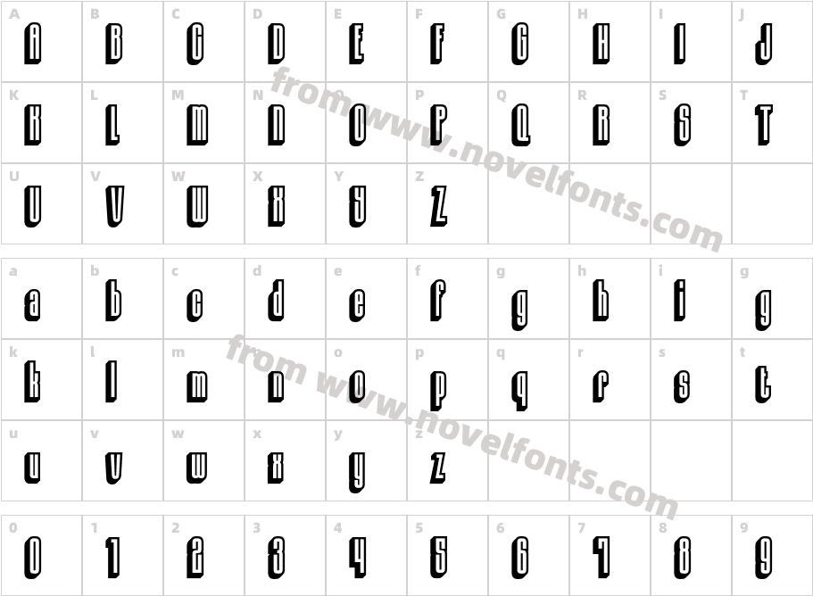 Albercio Extrude LeftCharacter Map