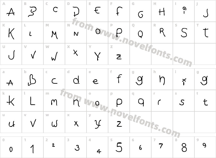 LA boomerangCharacter Map