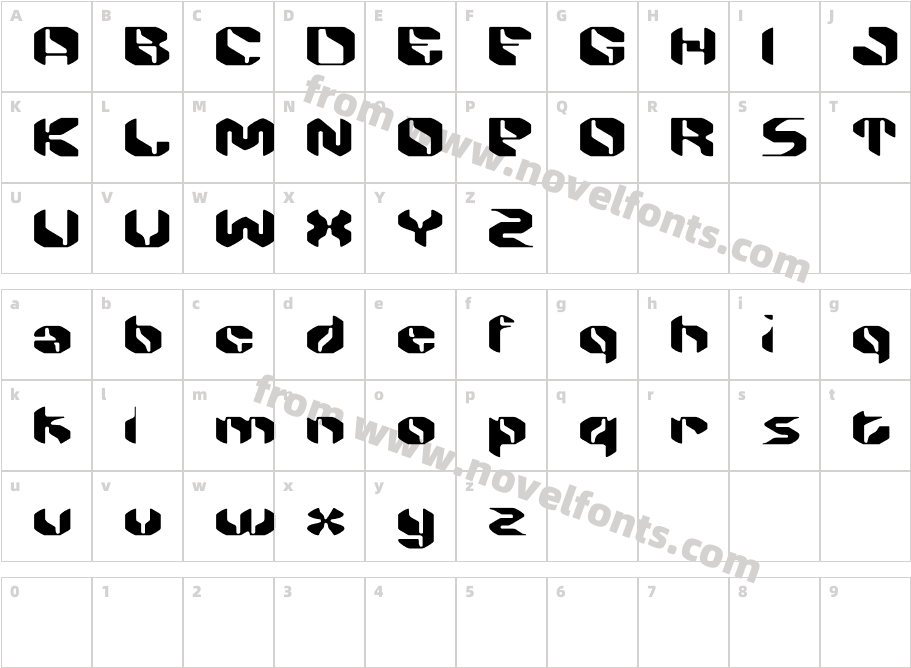 Alboth Blur Demo RegularCharacter Map