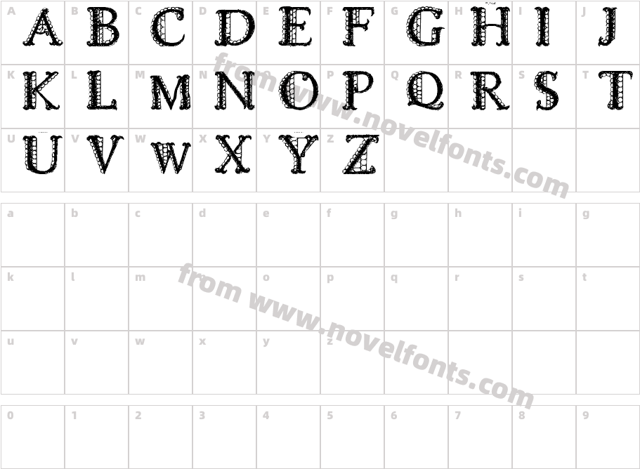 LACETRIMCharacter Map