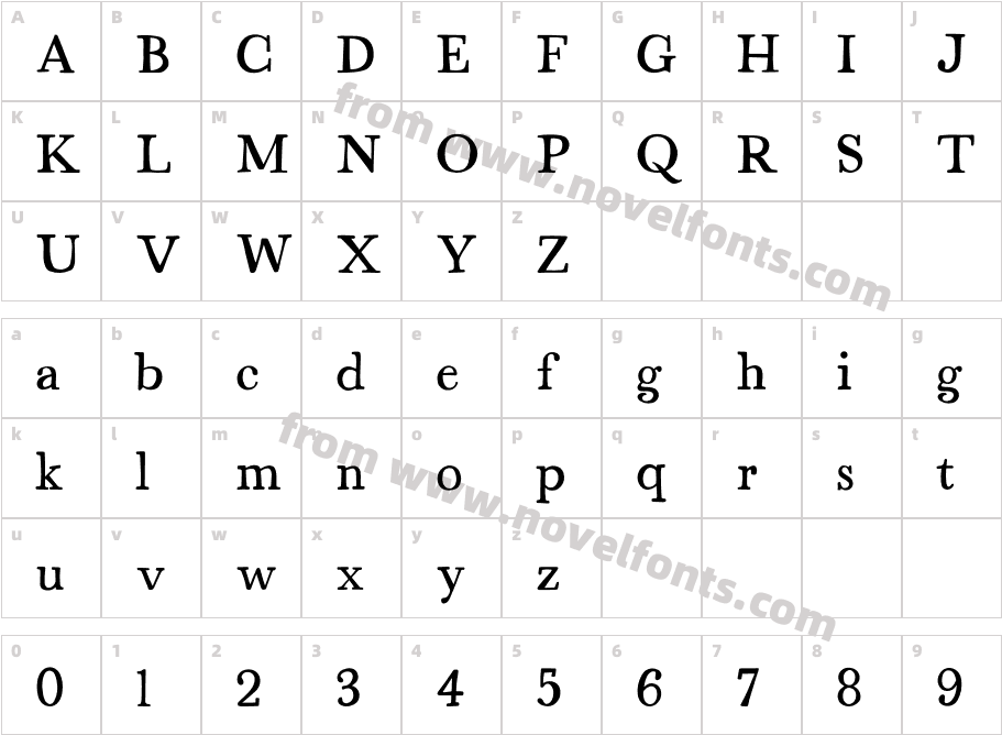 Alchemist Serif Font RegularCharacter Map