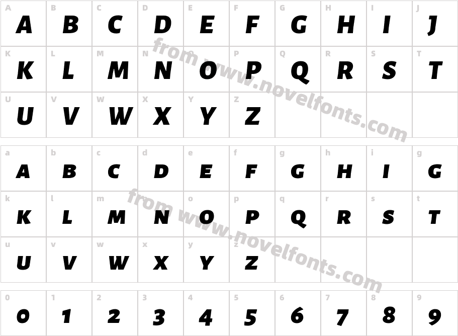 Alegreya Sans SC Black ItalicCharacter Map