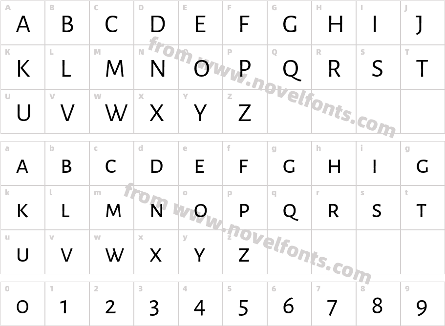 Alegreya Sans SC RegularCharacter Map
