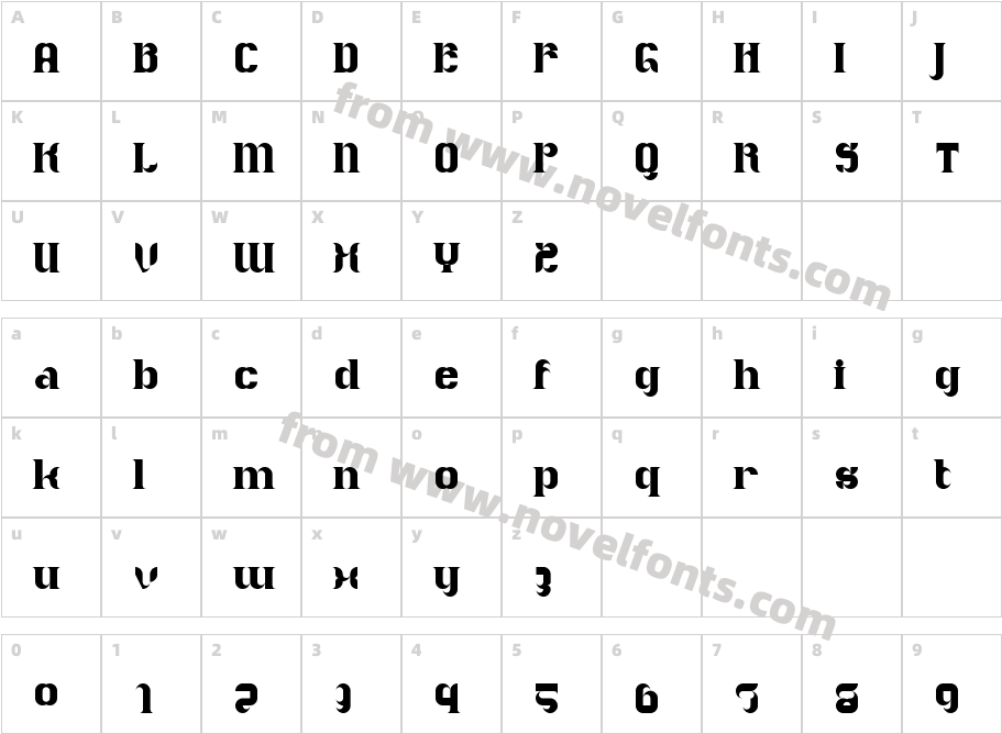 LASO Serif RegularCharacter Map