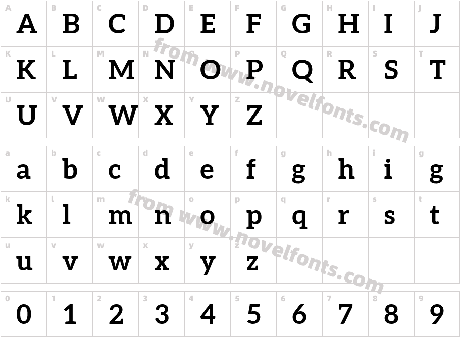 Aleo BoldCharacter Map