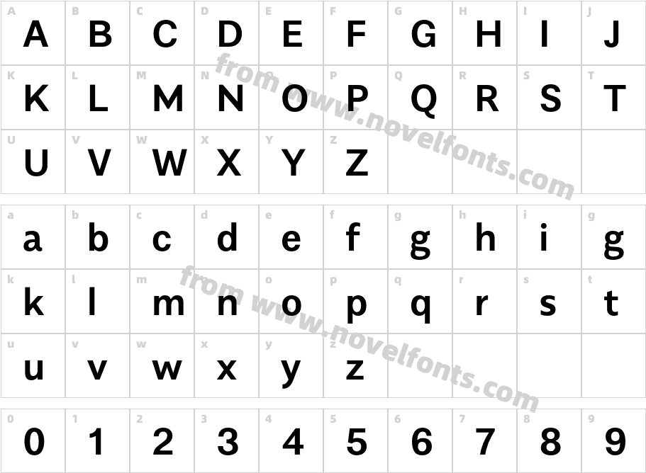 Alergia Normal SemiboldCharacter Map