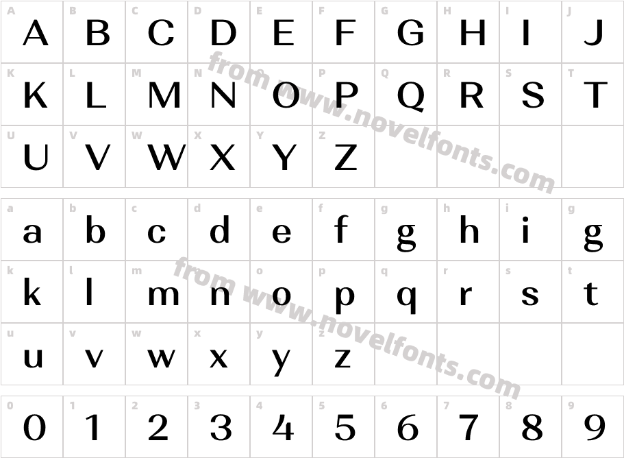 Alethia Next MediumCharacter Map