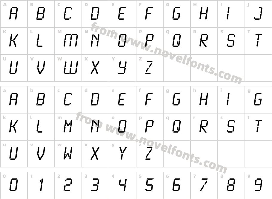 LCD NormalCharacter Map