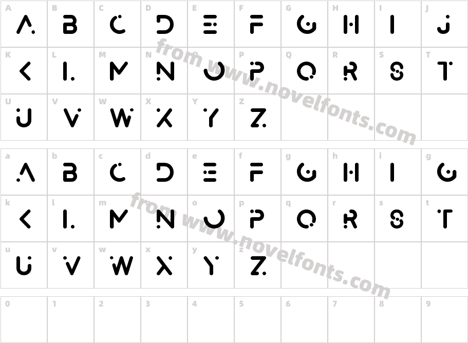 Alexana NeueCharacter Map