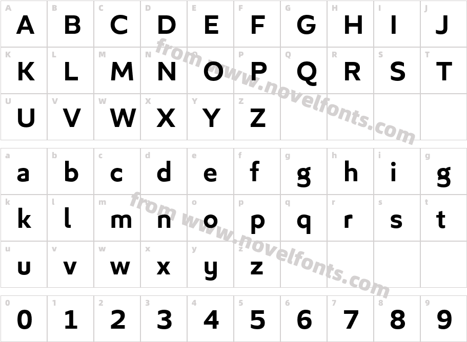Algera Demi BoldCharacter Map