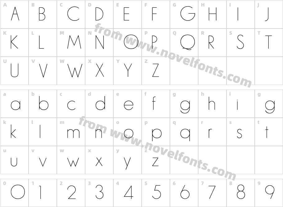 LCHairlineCharacter Map