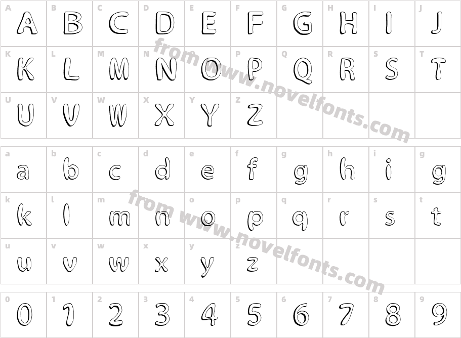 Alina Font RegularCharacter Map