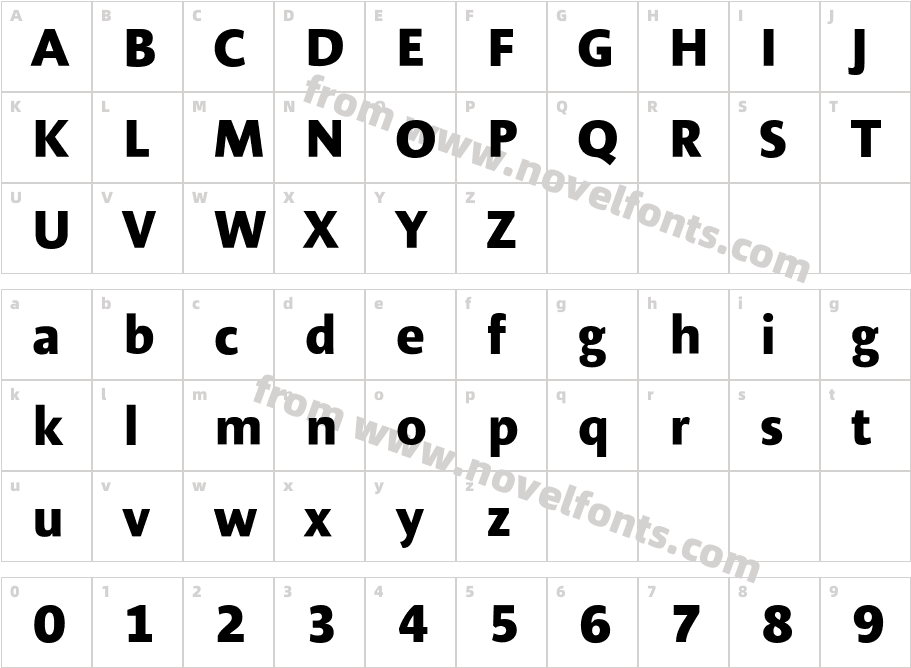 Alinea Sans W03 BoldCharacter Map