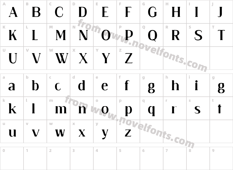 Alkalis Blur Demo RegularCharacter Map