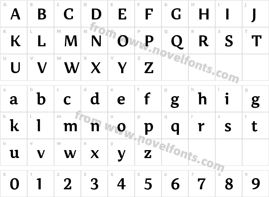 Alkes Trial BoldCharacter Map