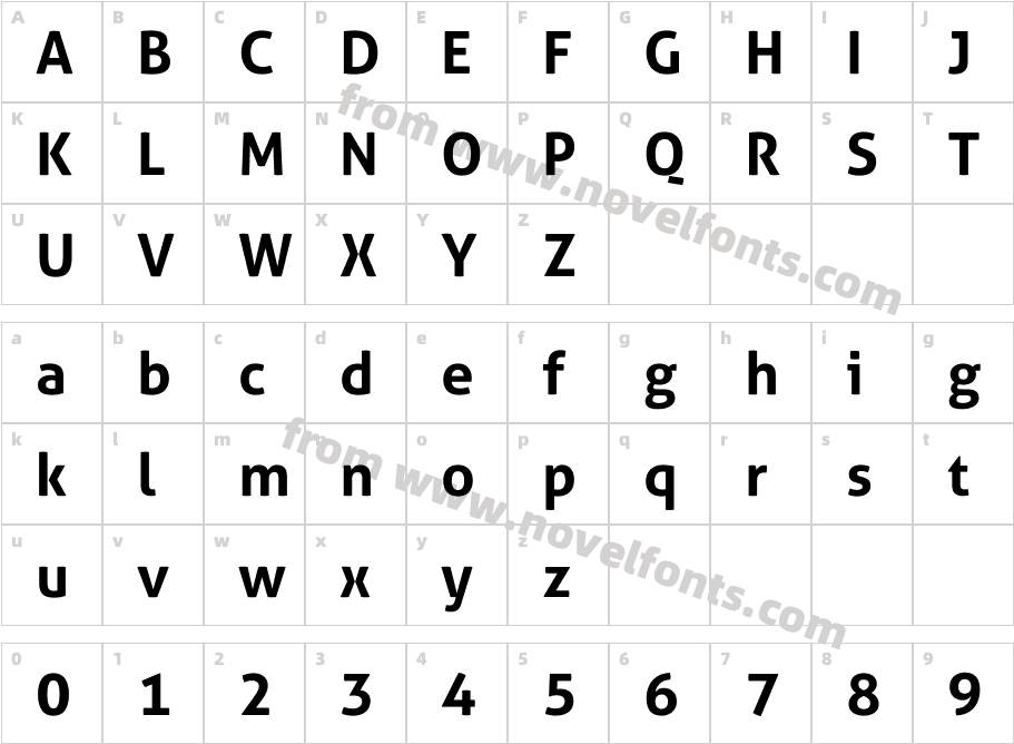 Aller BoldCharacter Map