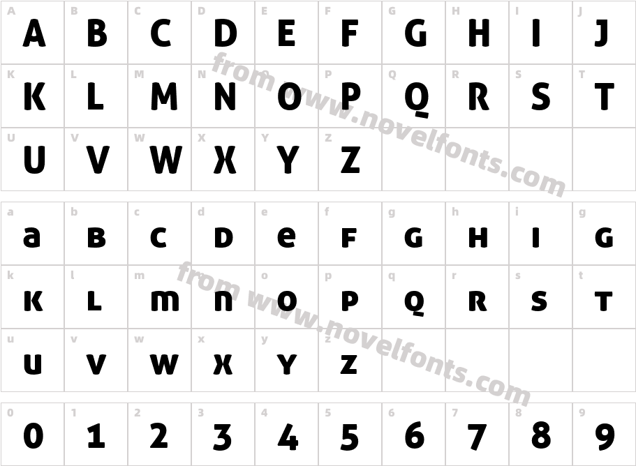 Aller Display RegularCharacter Map