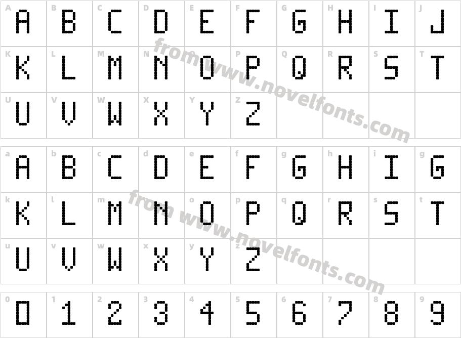 LED LCD 123Character Map