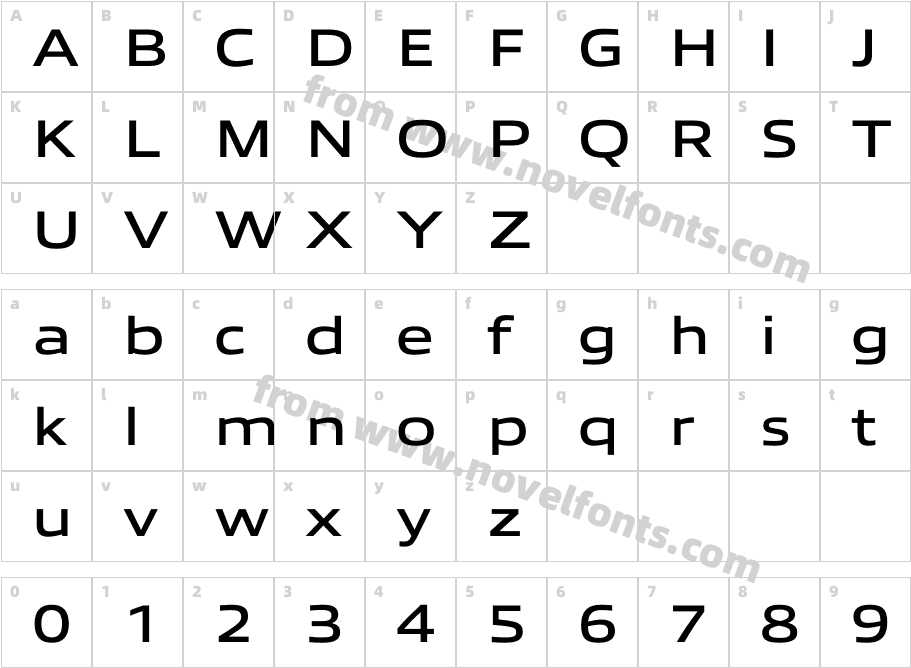 Allumi Std Extended Light BoldCharacter Map