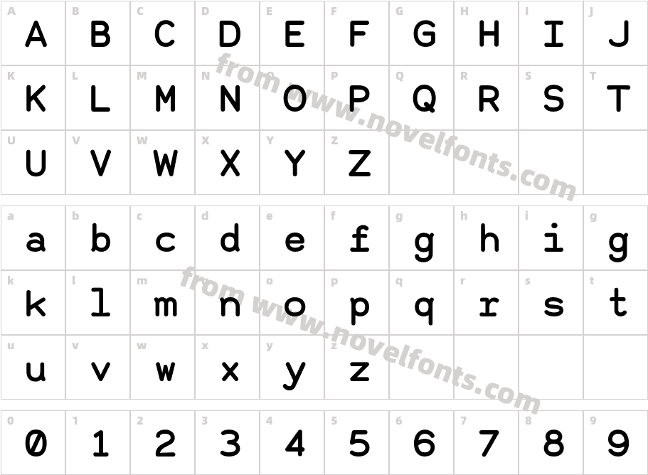 Alma Mono BoldCharacter Map