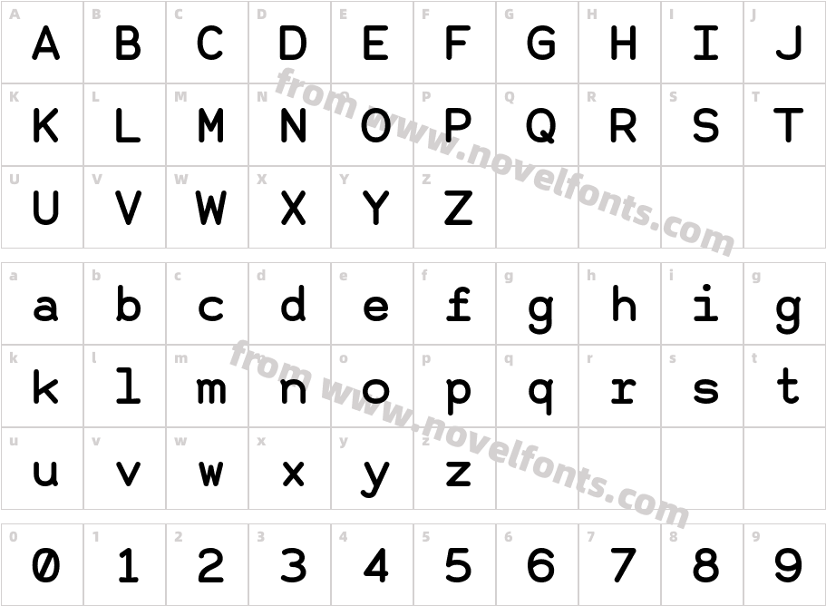Alma Mono BoldCharacter Map