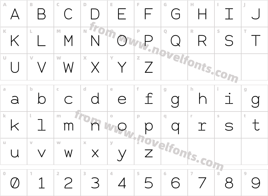 Alma Mono LightCharacter Map