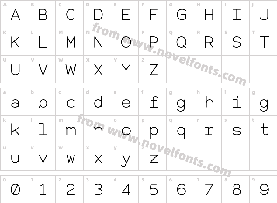 Alma Mono LightCharacter Map