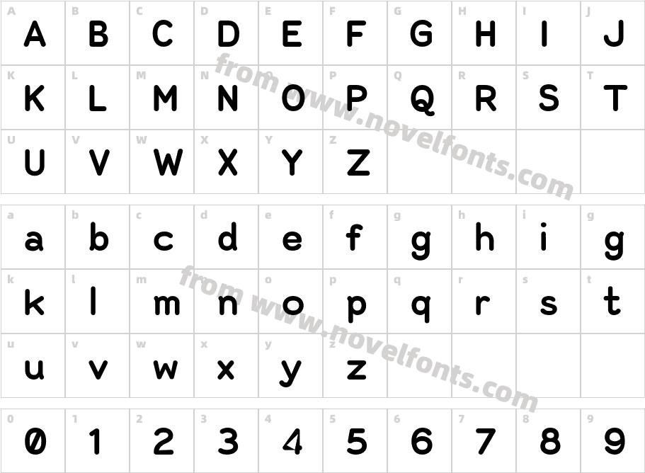 Alma Sans HeavyCharacter Map
