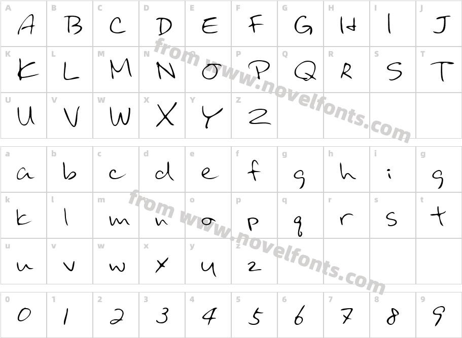 LEHN031Character Map