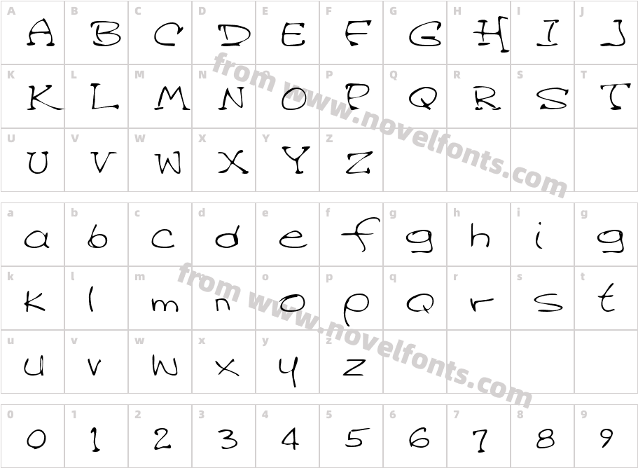 LEHN045Character Map