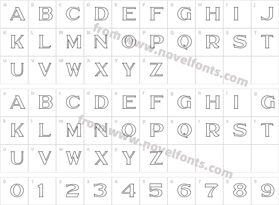Alphacal JNLCharacter Map