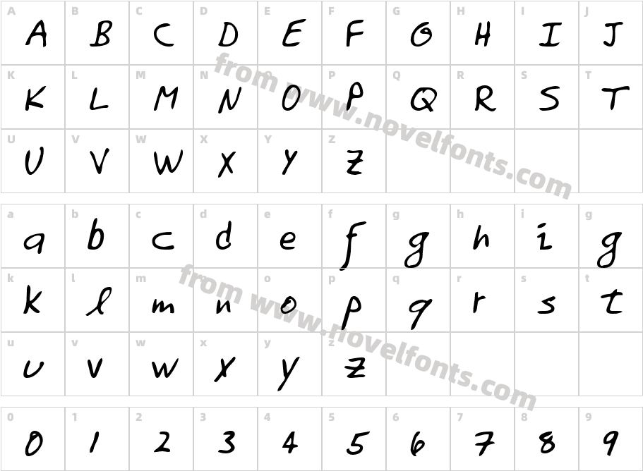 LEHN158Character Map