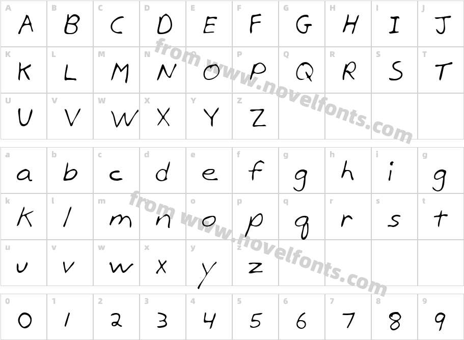 LEHN170Character Map