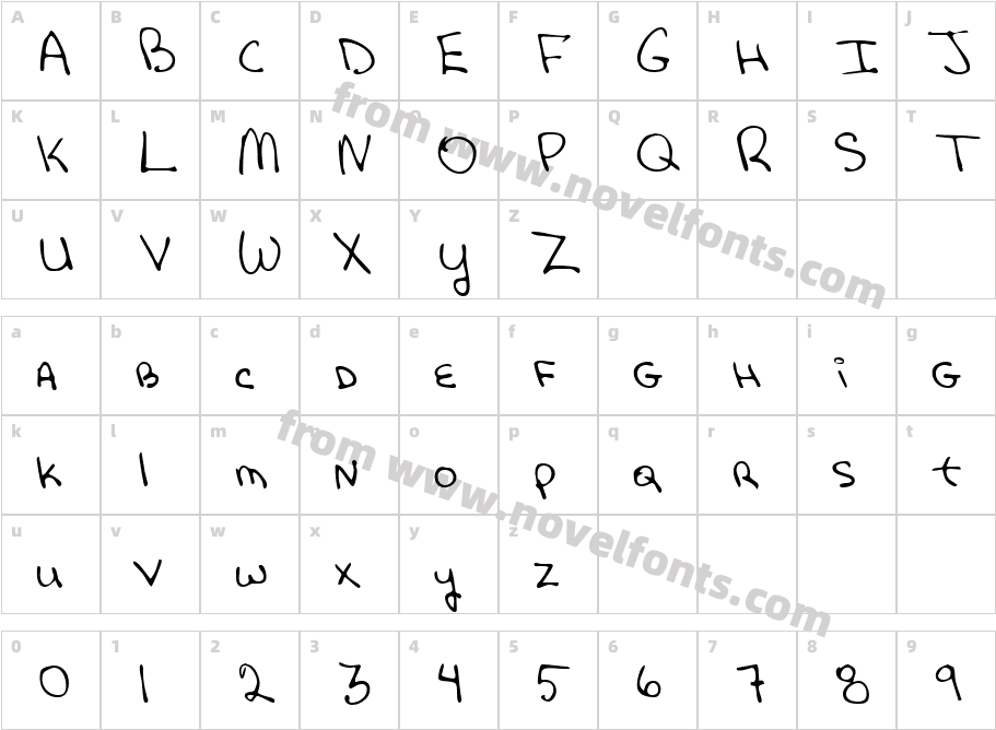 LEHN205Character Map