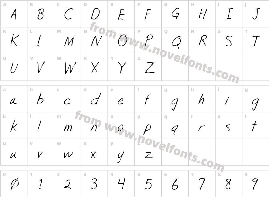 LEHN215Character Map