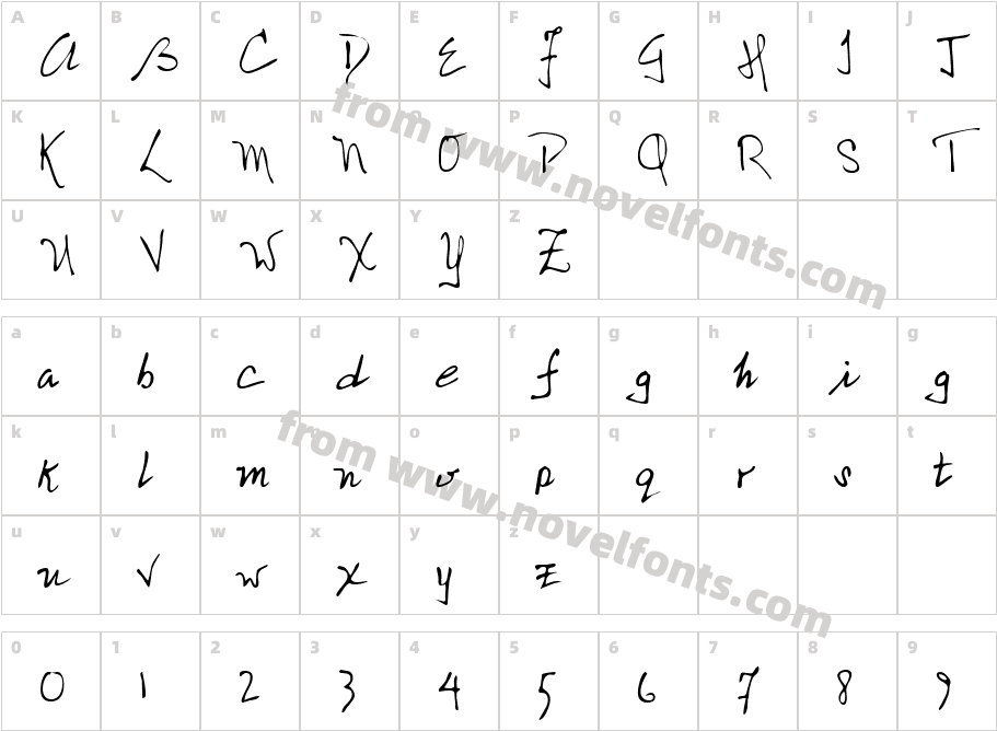 LEHN216Character Map