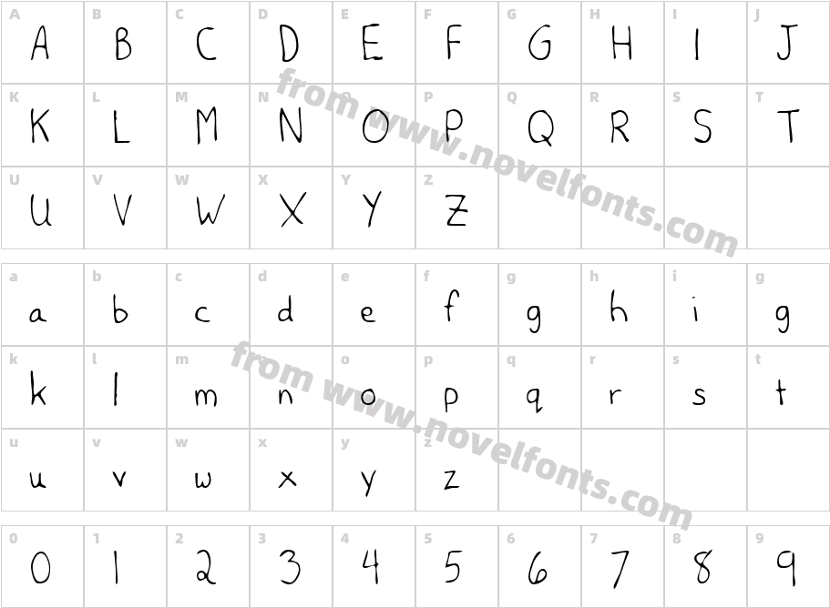 LEHN220Character Map