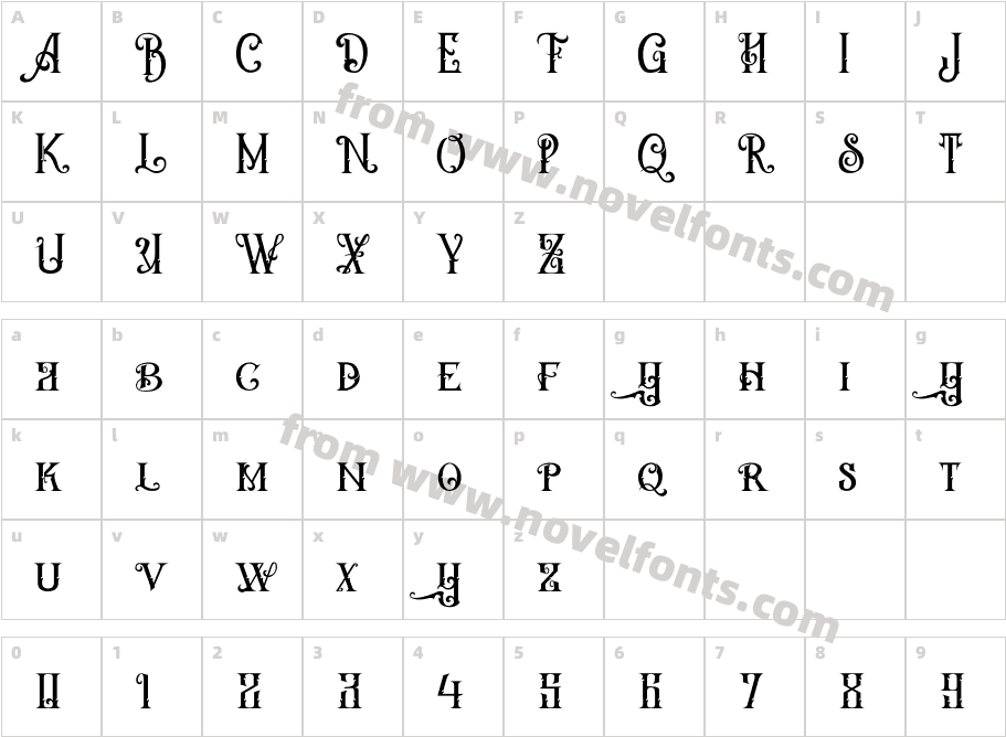 Altery One RegularCharacter Map