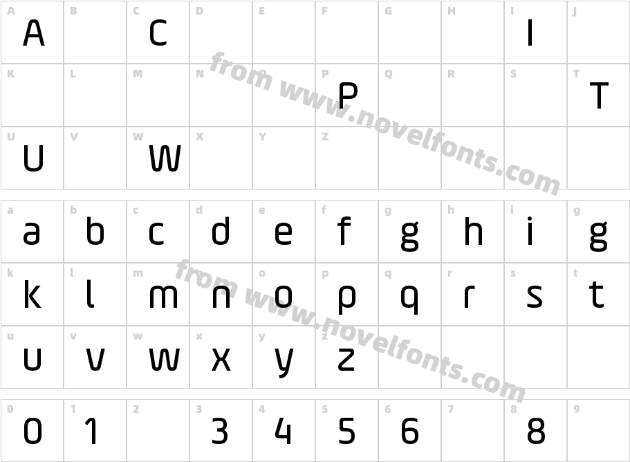 Altissimo MediumCharacter Map