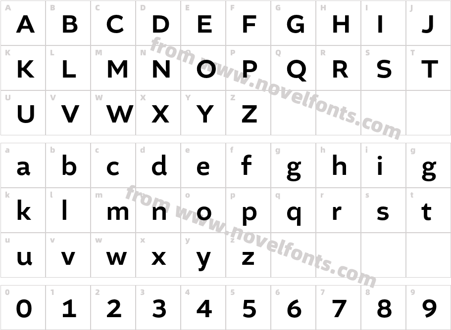 Altivo MediumCharacter Map