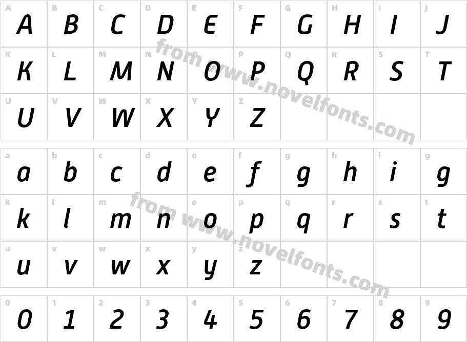Alwyn New Medium ItalicCharacter Map