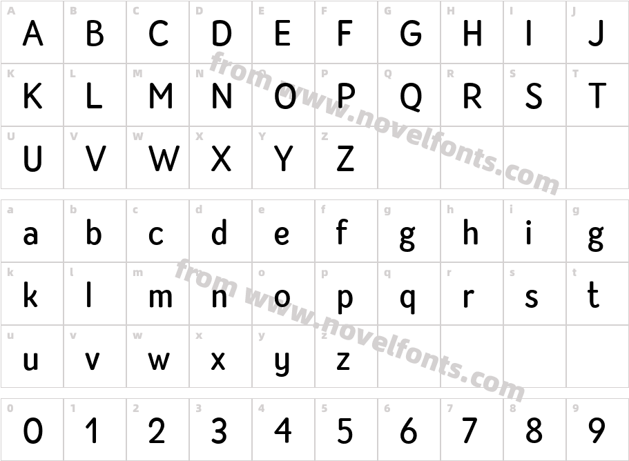 Amberly Sans Medium(1)Character Map