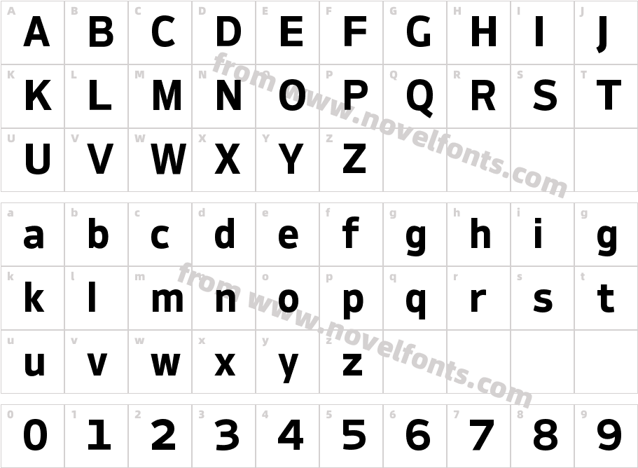 Ambiguity Normate W05 BoldCharacter Map