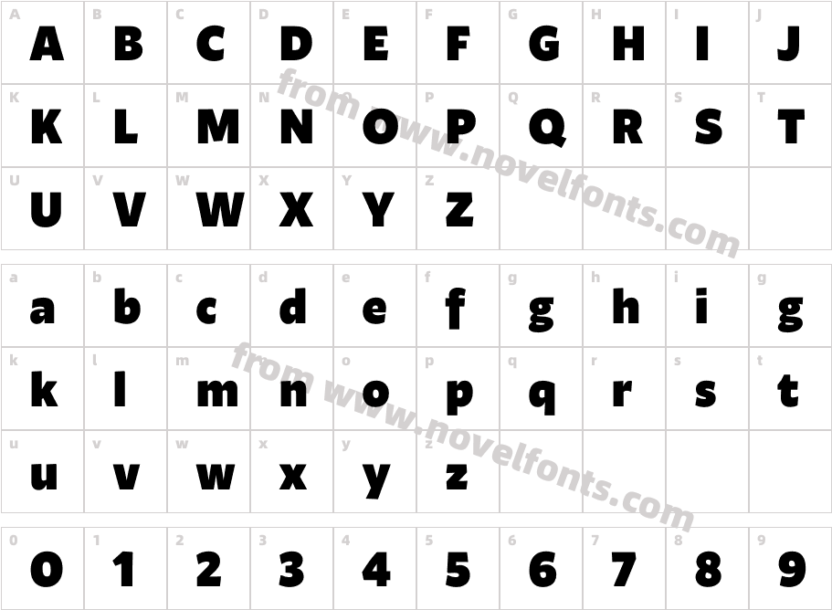 Ambra Sans Text BlackCharacter Map
