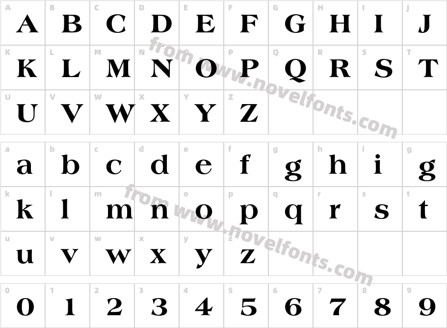 Americana TOT Ext BolCharacter Map