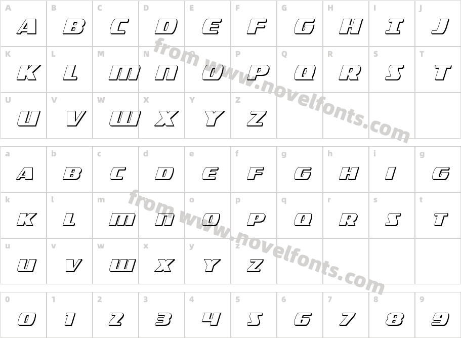 Americorps 3D CondensedCharacter Map