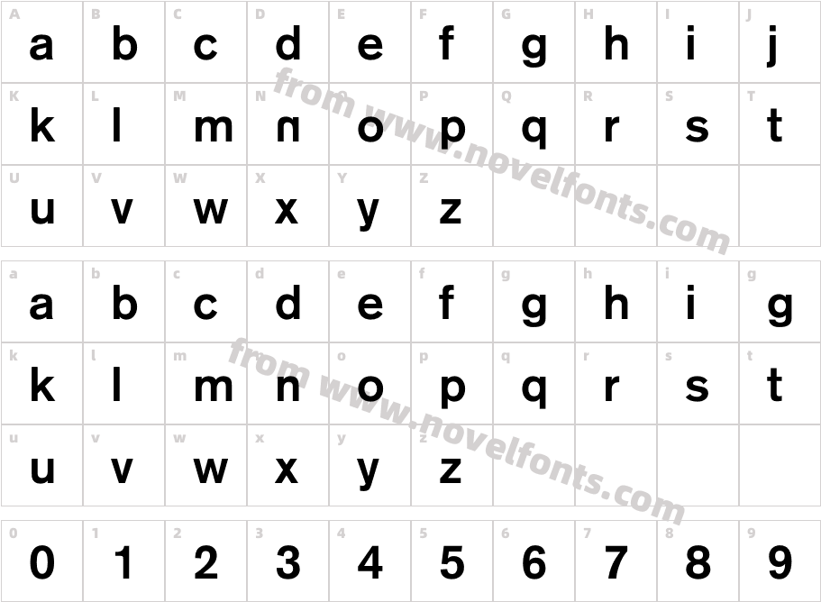 LHF Garner Bold BoldCharacter Map