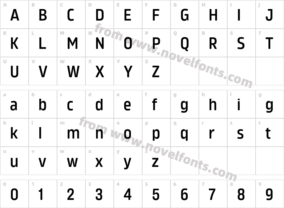 Amfibia Demi Bold CondensedCharacter Map